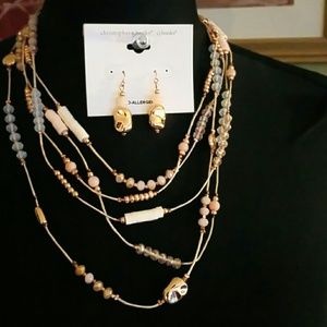 Necklace and earrings